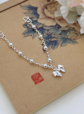 日系coopkoop宠女儿系列原创设计蝴蝶结99银女童大孩子小学生