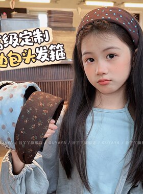 复古波点宽边头箍高颅顶发卡