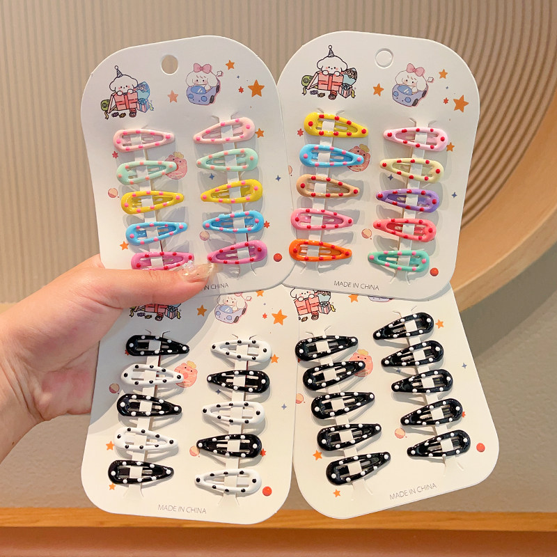 儿童彩色波点BB夹mini小号碎发夹子可爱女童前额刘海侧边夹不伤发,淘宝优惠券,粉丝福利购,淘宝优惠卷