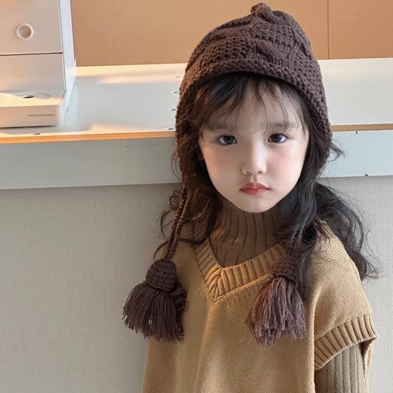 针织帽女儿童时尚百搭小女孩纯色毛线帽男女童秋冬季新款保暖帽子,淘宝优惠券,粉丝福利购,淘宝优惠卷