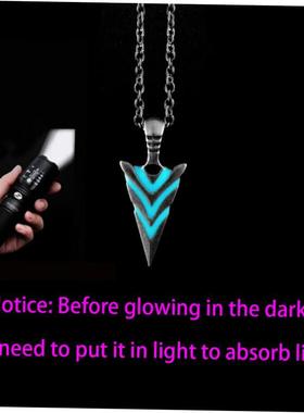 Glow In The Dark Pike Necklace for Women Men Halloween Gift