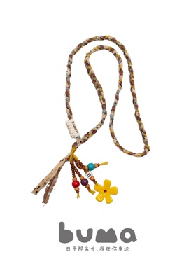 buma原创设计小花手工小众款设计风项链女宝可爱串珠子项链