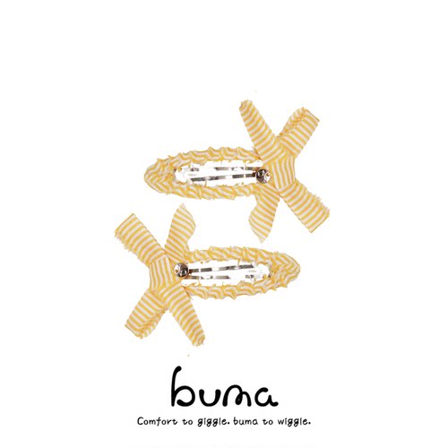 buma26新品儿童鬼马风手工发夹一起去春游缠绕款蝴蝶结发饰 - 图3