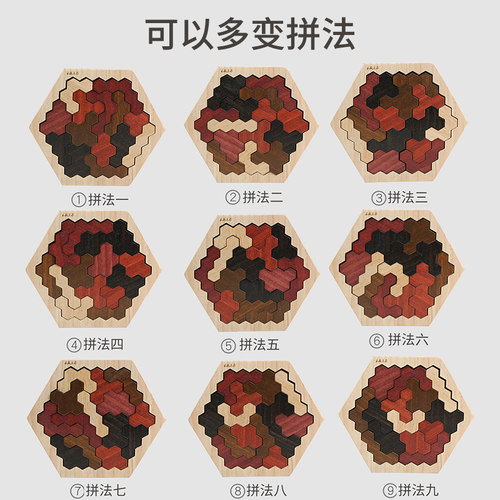 趣味烧脑百变积木拼图儿童益智开发思维逻辑训练桌面游戏动脑玩具 - 图3