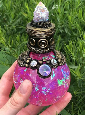 跨境魔法药水瓶子装饰品摆件家居庭院设计树脂工艺品装修创意摆件