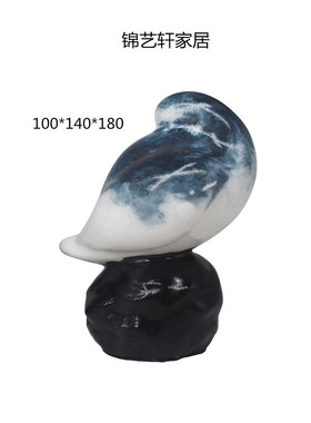 抽象手绘陶瓷儿童房摆件创意新品