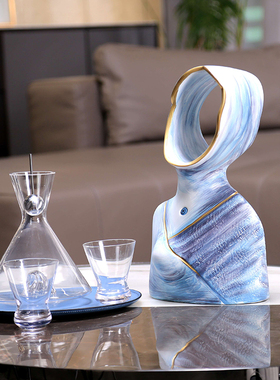 现代新中式爆款高温陶瓷创意摆件样板房面售楼部摆设简约家居饰品