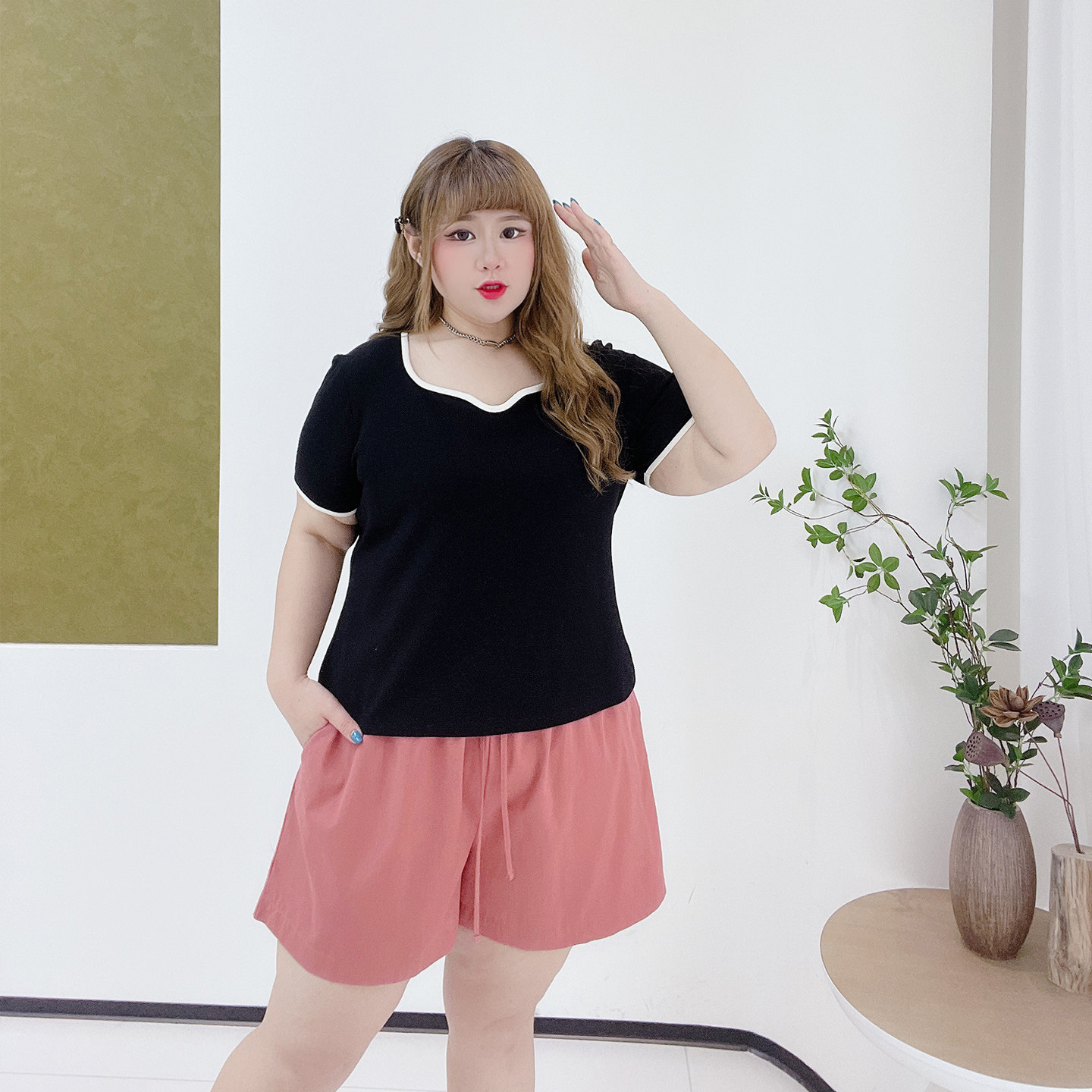 2025夏季胖莹莹大码女装多巴胺薄款宽松休闲慵懒高腰百搭山本短裤,淘宝优惠券,粉丝福利购,淘宝优惠卷