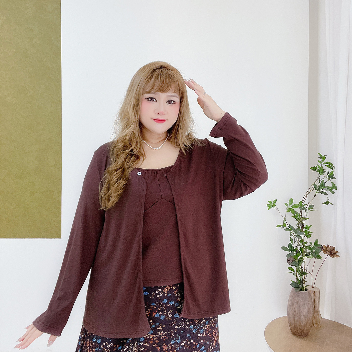 300斤胖莹大码女装轻熟风法式复古高级感碎花半身裙吊带开衫套装,淘宝优惠券,粉丝福利购,淘宝优惠卷