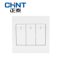 Positive Tai switch socket panel NEW7Q white three open dual control switch panel 86 type panel