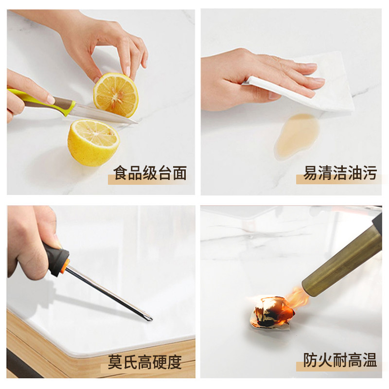 岩板岛台餐桌一体可伸缩带电磁炉小户型家用现代轻奢倒台加餐桌,淘宝优惠券,粉丝福利购,淘宝优惠卷