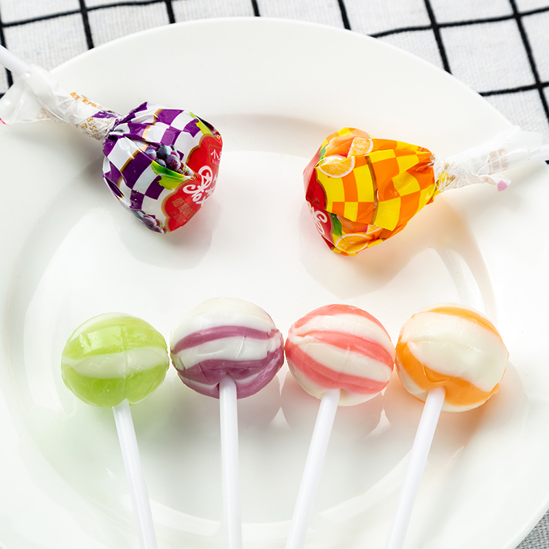 小兄弟旗舰店小兄弟果多棒桶装草莓水果味棒棒糖混合口味糖果整箱发批散装儿童1