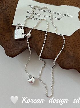 S925设计银饰品高级爱心纯银气质