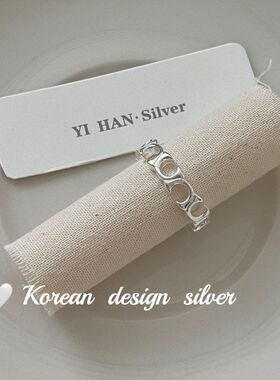 简约S925戒指银饰风小众un个性