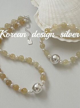 珍珠项链小众S925高级感韩版银球