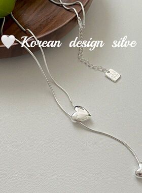 双ins调节项链大门简约东纯银抽