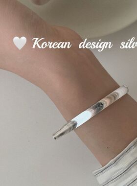 银饰品手镯925戴设计纯银韩国ins