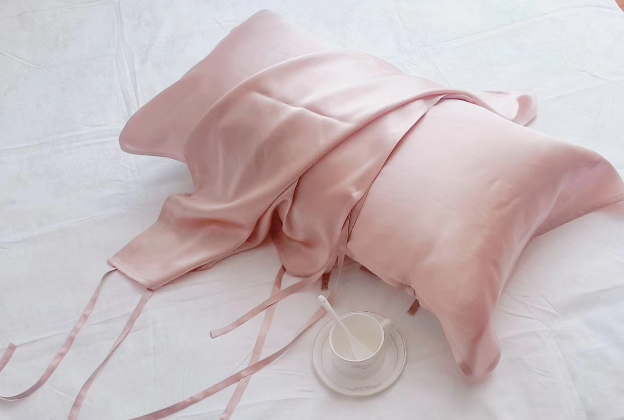 【低价走量不完美】~枕巾4个绑带~热销19姆米桑蚕丝护发居家自用 - 图2