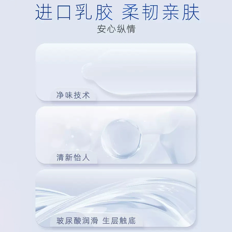 名流避孕套玻尿酸超薄001颗粒持久装防男女用安全套正品旗舰店byt