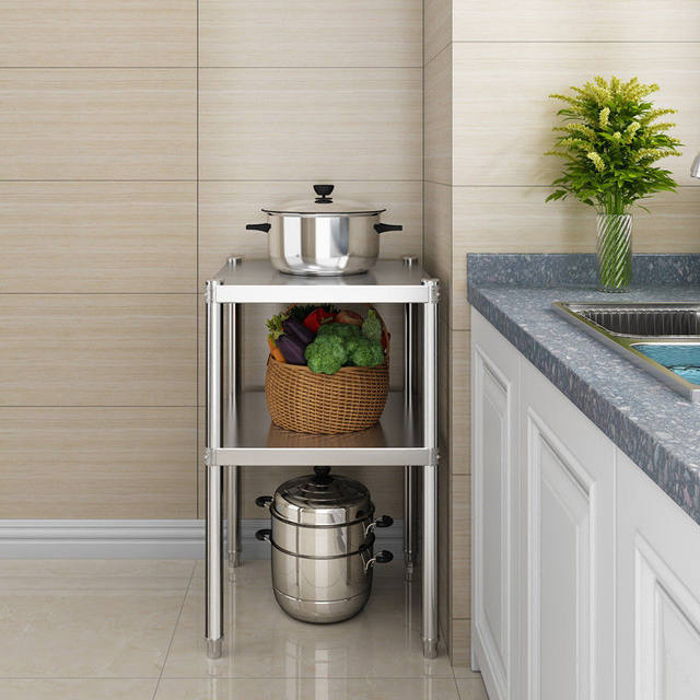 Kitchen stainless steel storage rack square storage multi-layer