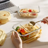Hele Buckle Glass Lunch Box Микроволновая печь отопление специальная миска офисных работников с рисовой коробкой для ланч коробки для сохранения фруктов