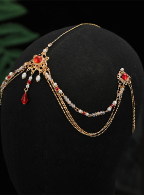 发饰女气质额饰水晶眉心坠