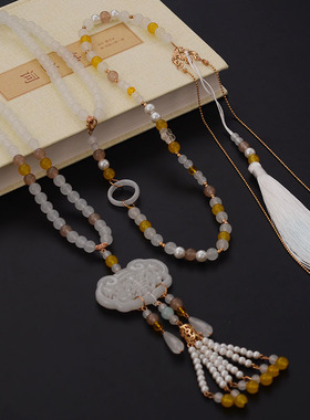 古风璎珞长背云晚明风软项链