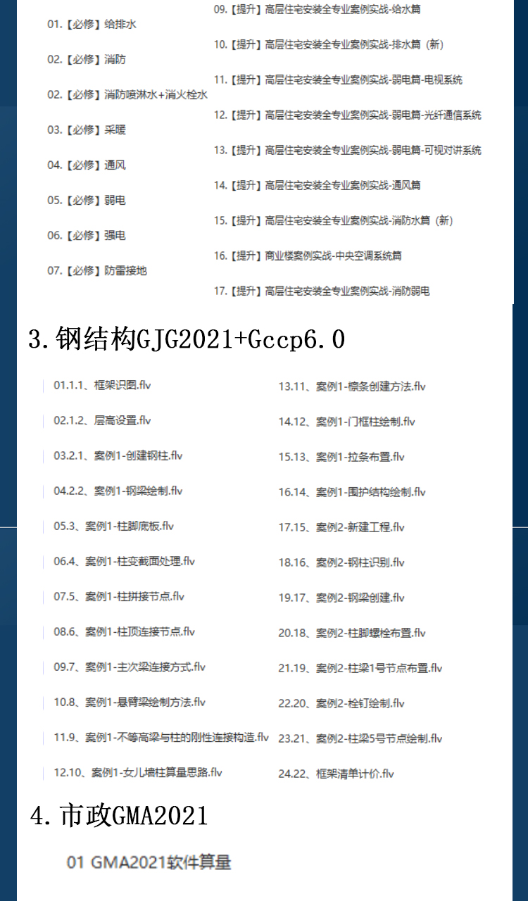 广联达预算造价视频教程土建GTJ2021安装GQI消防钢结构GJG市政GMA - 图2