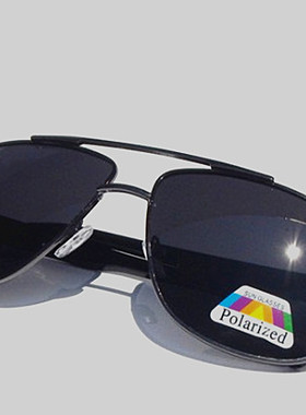 长方形耐磨双梁灰色偏光墨镜