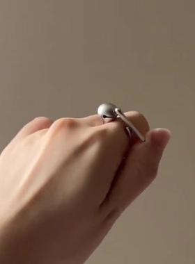 打工人的福音~趣味木鱼戒指小众设计感个性独特开口戒指