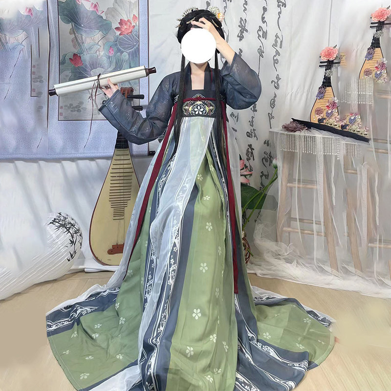 汉旭梨花朵朵女唐制复原款印花汉服 汉旭汉服