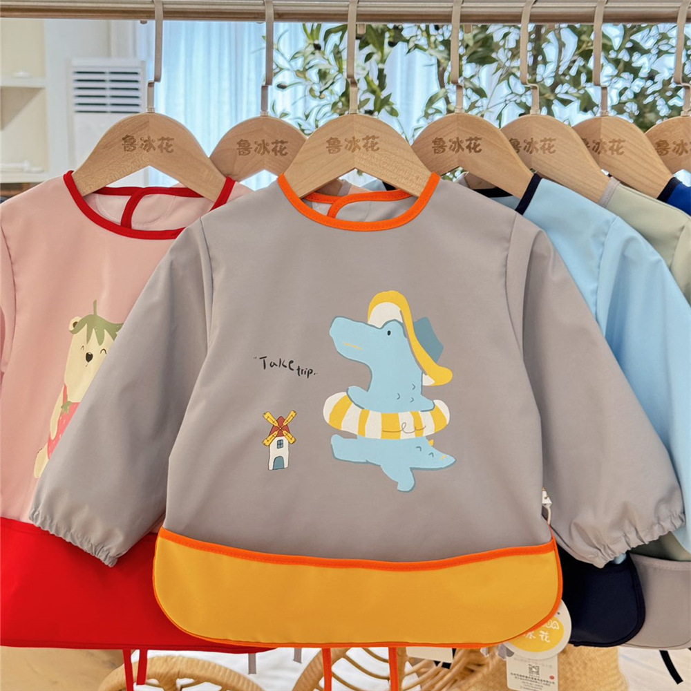 Waterproof children's smock, baby's anti-fouling rice coat and painting coat