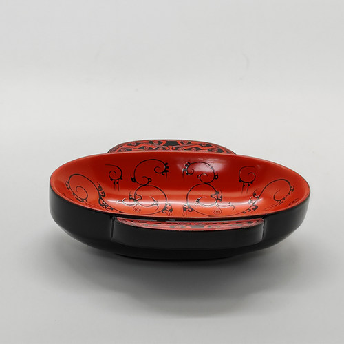 曾楚漆器】君幸酒云纹仿古耳杯中国漆器手工艺品长沙马王堆汉朝_虎窝淘