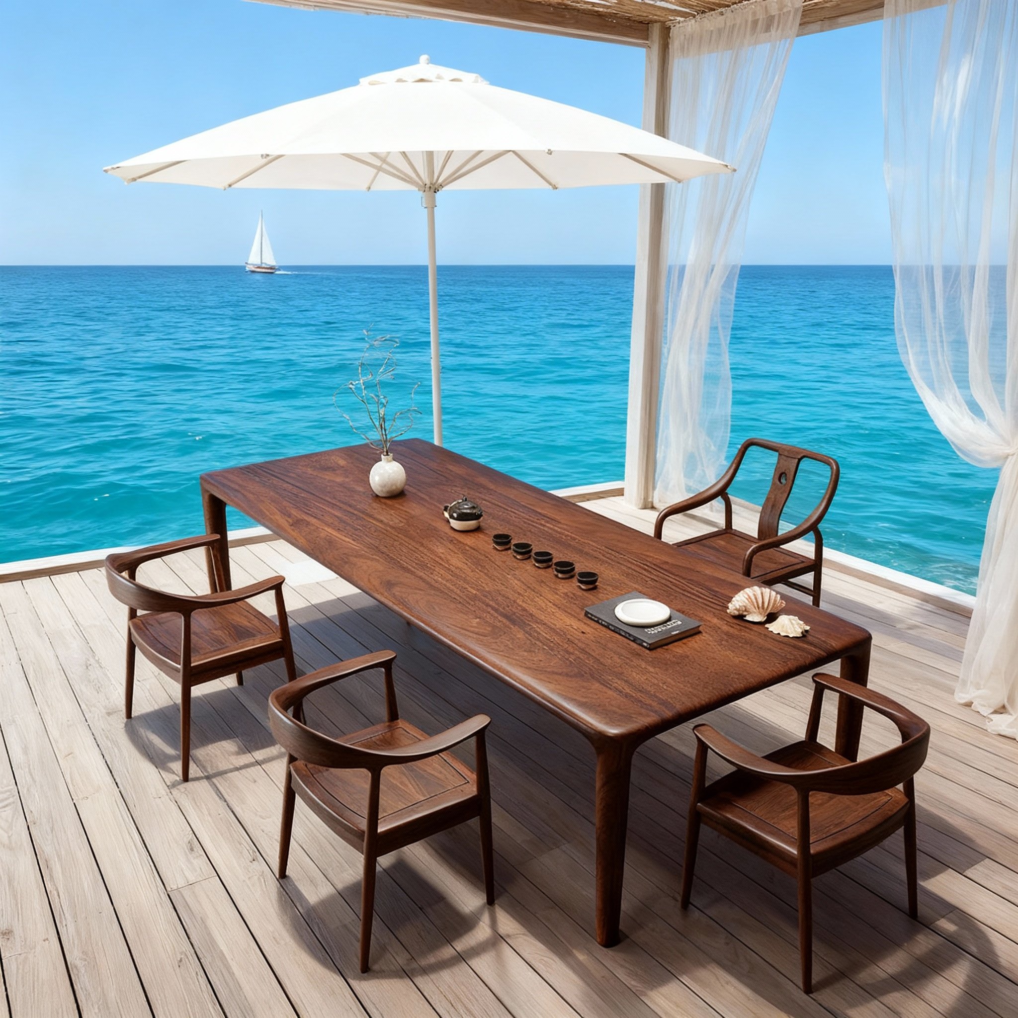 胡桃木茶桌南美进口实木办公桌公司会议桌家用大书桌新中式餐桌,淘宝优惠券,粉丝福利购,淘宝优惠卷