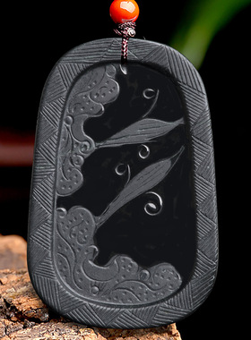 天然正品墨翠A货保真翡翠墨玉羊牌三阳开泰冰种玉石吊坠挂件玉器