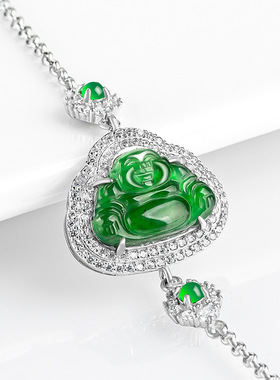 高档天然正品缅甸A货翡翠冰种三色5.5mm算盘珠手链玉石女款手饰