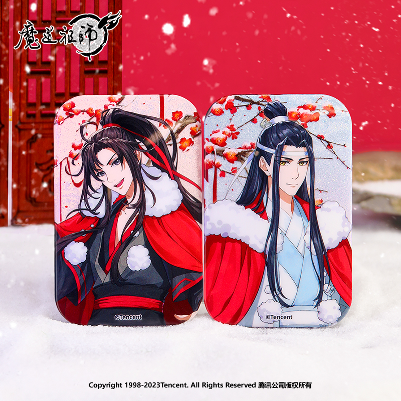 南漫社正版 魔道祖师动画周边 龙年系列魏无羡蓝忘机徽章立牌摆件 - 图1