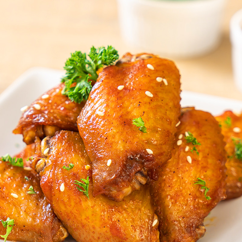 圣农香烤翅中整箱10包奥尔良烤鸡翅冷冻新鲜半成品加热即食西餐商