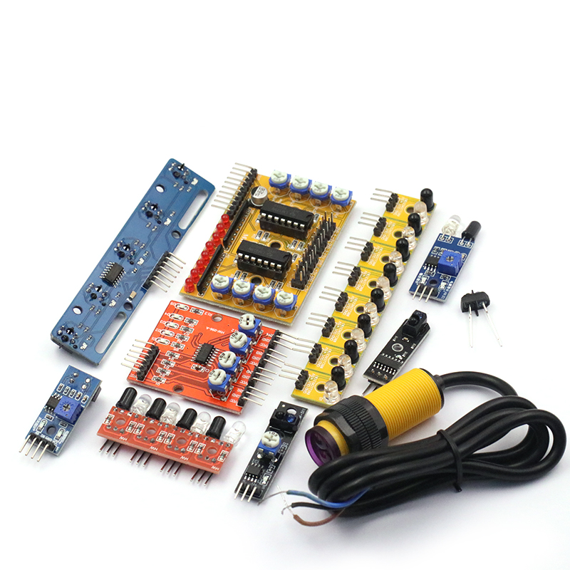 红外传感器模块寻迹循迹避障模块光电反射式对管智能小车光电开关 - 图0