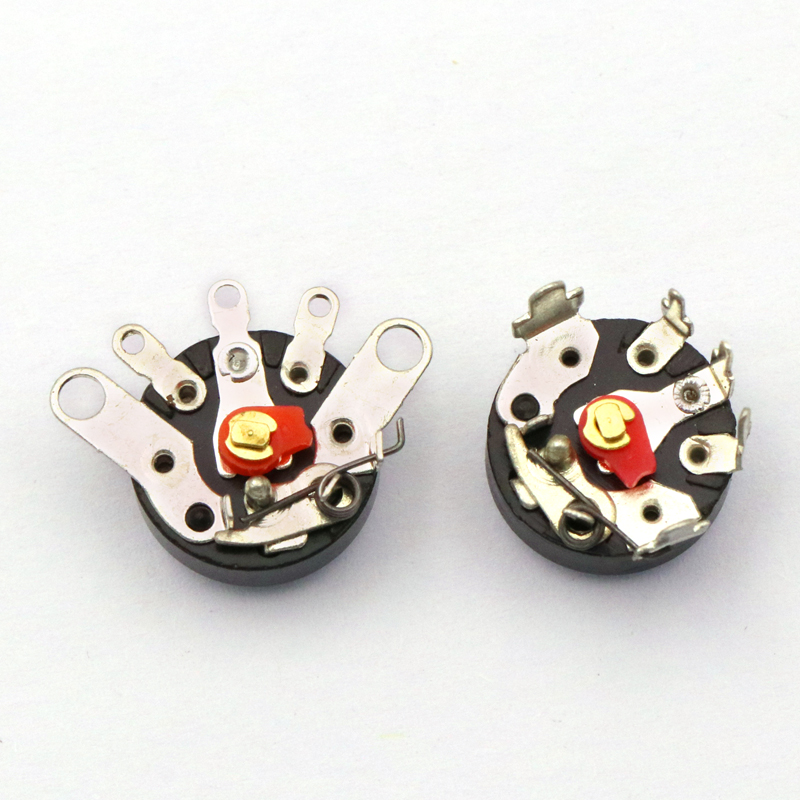 音量电位器收音机电位器 RV12MM弯脚带开关 B10K 10K B103  (5个) - 图0