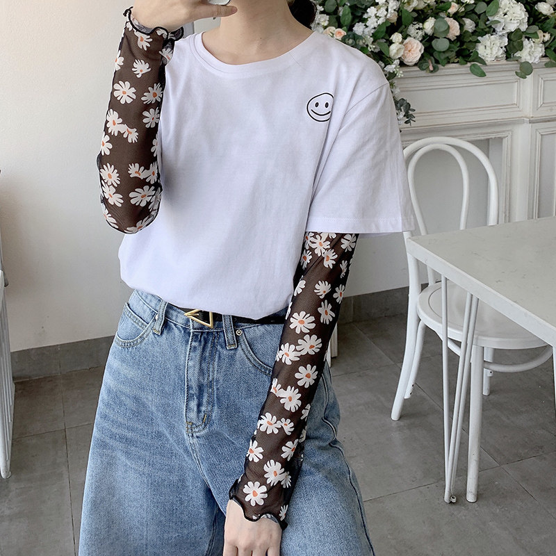 2023春夏新款小雏菊防晒打底衫t恤 顺夏T恤