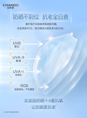 千佳行自然堂轻纱多维光护隔离防晒乳50g抗氧防紫外线清爽不油腻
