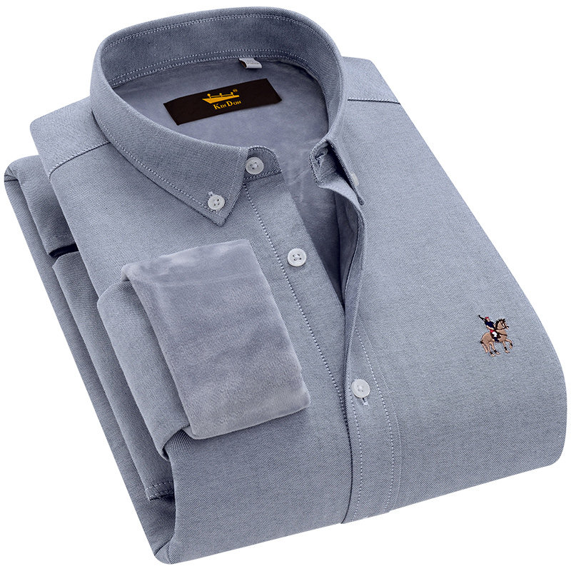 kin don全棉男士牛津纺纯色寸衬衫 金盾男装旗舰衬衫