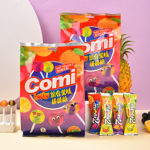 法思觅语综合果味棒棒糖儿童维c糖果小零食水果糖独立小包装硬糖 - 图0