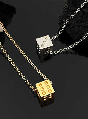 法式浪漫骰子项链男女同款