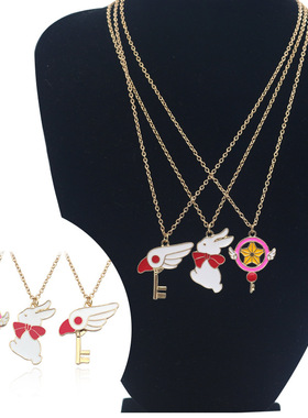 可爱卡通合金十字链女生吊坠项链