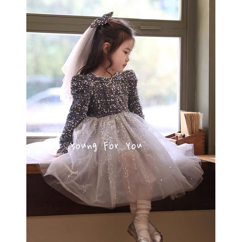 女童冬季连衣裙亮闪闪生日礼服高级感加绒小女孩亮片艾莎公主裙子,淘宝优惠券,粉丝福利购,淘宝优惠卷