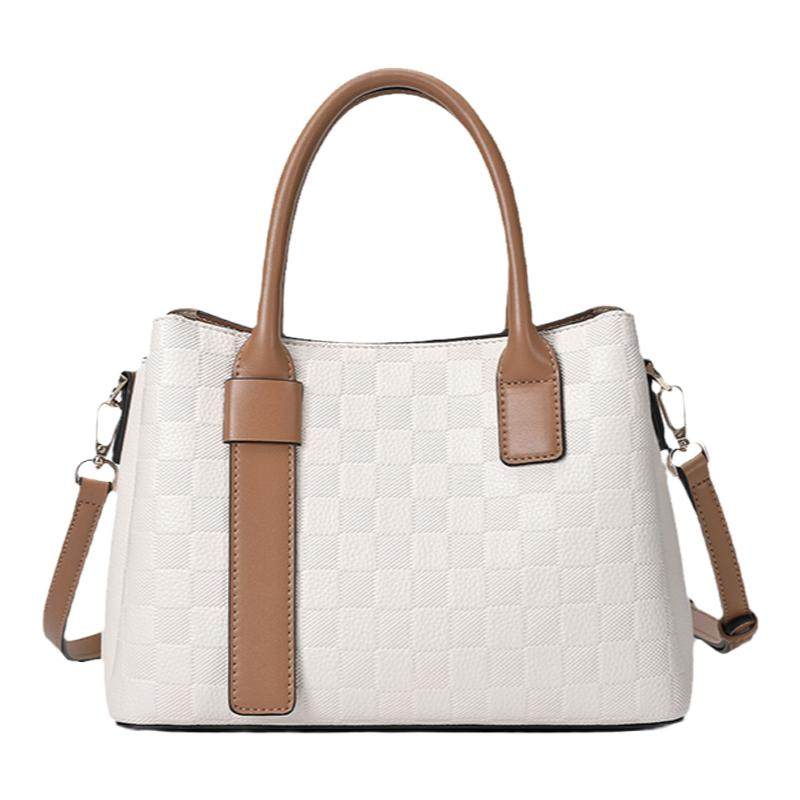 稻草人妈妈包包2025新款百搭撞色手提包时尚格纹流行单肩包斜挎包,淘宝优惠券,粉丝福利购,淘宝优惠卷