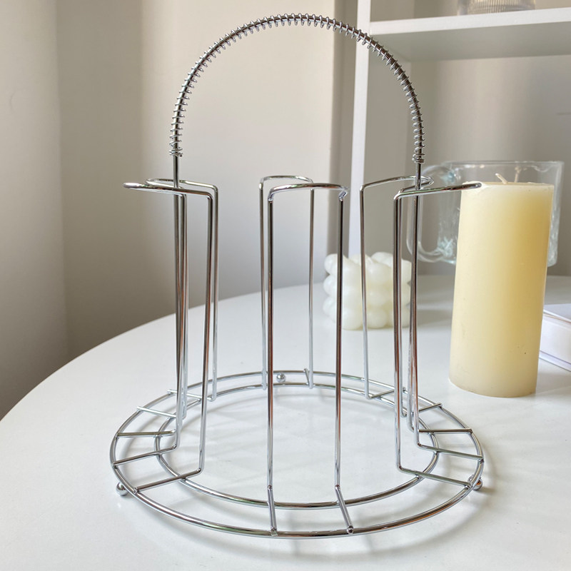 半刻*ins风北欧圆形金属晾杯架水杯套装架沥水杯架子托盘置物架,淘宝优惠券,粉丝福利购,淘宝优惠卷