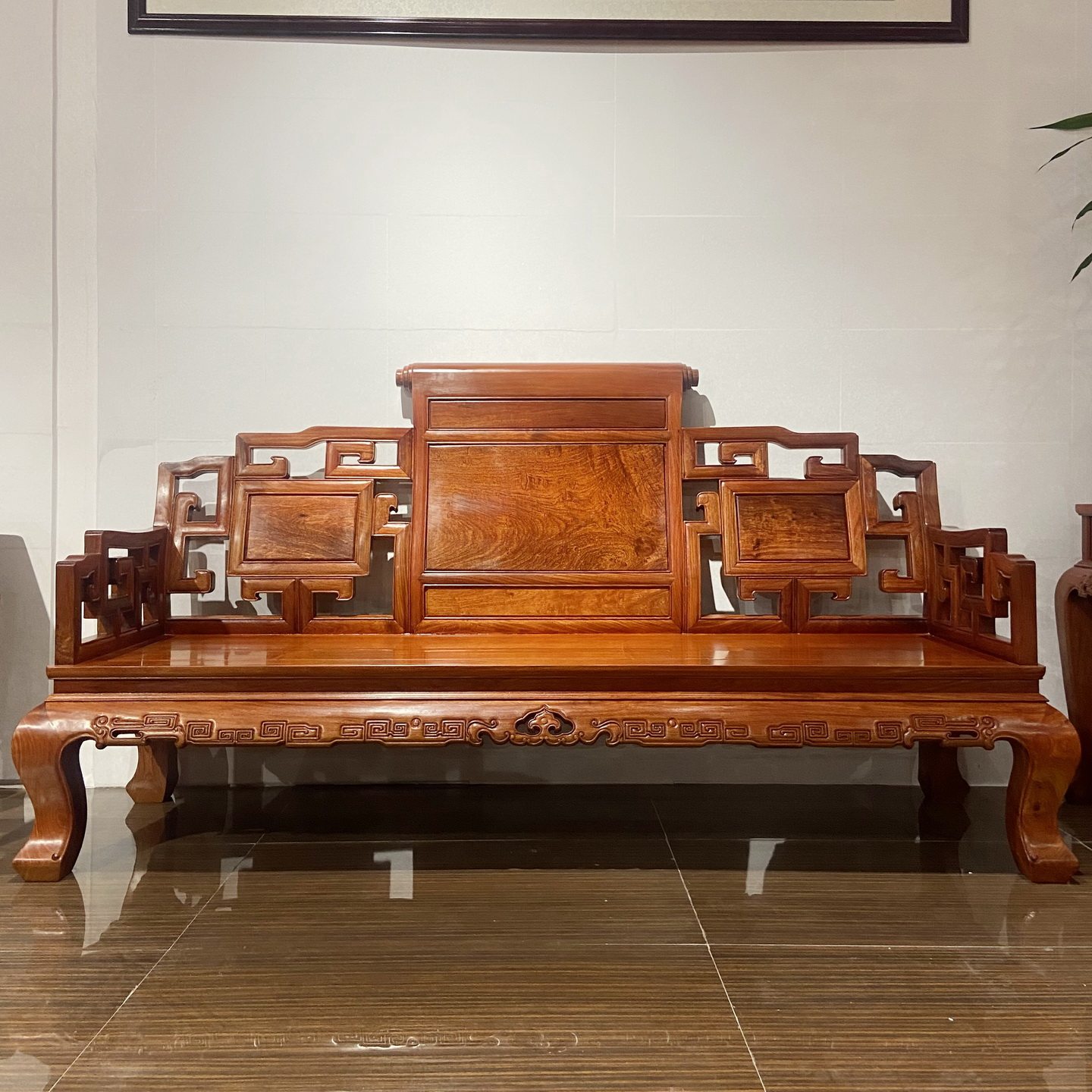 红木家具缅甸花梨木大富贵卷书沙发十件套大果紫檀客厅(现货I1854,淘宝优惠券,粉丝福利购,淘宝优惠卷